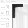 imageMCS 20x34 Nickel Metal Corner Frameless MirrorBlack