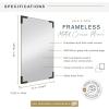 imageMCS 20x34 Nickel Metal Corner Frameless MirrorBlack