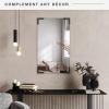 imageMCS 20x34 Nickel Metal Corner Frameless MirrorBlack