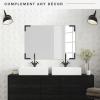 imageMCS 20x34 Nickel Metal Corner Frameless MirrorBlack