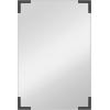 imageMCS 20x34 Nickel Metal Corner Frameless MirrorBlack