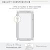 imageMCS 20x34 Nickel Metal Corner Frameless MirrorBlack