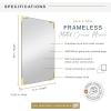 imageMCS 20x34 Nickel Metal Corner Frameless MirrorBrass