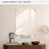 imageMCS 20x34 Nickel Metal Corner Frameless MirrorBrass