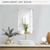imageMCS 20x34 Nickel Metal Corner Frameless MirrorBrass