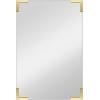 imageMCS 20x34 Nickel Metal Corner Frameless MirrorBrass