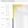 imageMCS 20x34 Nickel Metal Corner Frameless MirrorBrass