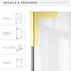 imageMCS 20x34 Nickel Metal Corner Frameless MirrorBrass