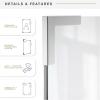 imageMCS 20x34 Nickel Metal Corner Frameless MirrorNickel