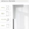 imageMCS 20x34 Nickel Metal Corner Frameless MirrorNickel