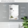 imageMCS 23x26 White Medicine Cabinet Organizer Wall Mounted Bathroom Cabinet for OverTheToilet Storage Bathroom Furniture ampamp Restroom Organizer23x16  1 Door