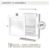 imageMCS 23x26 White Medicine Cabinet Organizer Wall Mounted Bathroom Cabinet for OverTheToilet Storage Bathroom Furniture ampamp Restroom Organizer23x16  1 Door