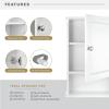 imageMCS 23x26 White Medicine Cabinet Organizer Wall Mounted Bathroom Cabinet for OverTheToilet Storage Bathroom Furniture ampamp Restroom Organizer23x16  1 Door