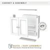 imageMCS 23x26 White Medicine Cabinet Organizer Wall Mounted Bathroom Cabinet for OverTheToilet Storage Bathroom Furniture ampamp Restroom Organizer23x18  2 Doors