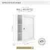 imageMCS 23x26 White Medicine Cabinet Organizer Wall Mounted Bathroom Cabinet for OverTheToilet Storage Bathroom Furniture ampamp Restroom Organizer23x18  1 Door