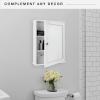 imageMCS 23x26 White Medicine Cabinet Organizer Wall Mounted Bathroom Cabinet for OverTheToilet Storage Bathroom Furniture ampamp Restroom Organizer23x18  1 Door