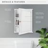 imageMCS 23x26 White Medicine Cabinet Organizer Wall Mounted Bathroom Cabinet for OverTheToilet Storage Bathroom Furniture ampamp Restroom Organizer23x18  1 Door