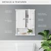 imageMCS 23x26 White Medicine Cabinet Organizer Wall Mounted Bathroom Cabinet for OverTheToilet Storage Bathroom Furniture ampamp Restroom Organizer23x18  2 Doors
