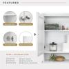imageMCS 23x26 White Medicine Cabinet Organizer Wall Mounted Bathroom Cabinet for OverTheToilet Storage Bathroom Furniture ampamp Restroom Organizer23x26  2 Doors