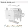 imageMCS 23x26 White Medicine Cabinet Organizer Wall Mounted Bathroom Cabinet for OverTheToilet Storage Bathroom Furniture ampamp Restroom Organizer23x26  2 Doors
