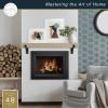 imageMCS 72Inch Mantel Master ampamp Co Walnut Woodgrain Finish Solid Wood Floating Fireplace Mantel Long Floating Shelf for Livingroom with Wood Cleat Hanging System Photo and Home Decor Display ShelfWhite Woodgrain