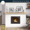 imageMCS 72Inch Mantel Master ampamp Co Walnut Woodgrain Finish Solid Wood Floating Fireplace Mantel Long Floating Shelf for Livingroom with Wood Cleat Hanging System Photo and Home Decor Display ShelfGray Woodgrain