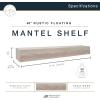 imageMCS 72Inch Mantel Master ampamp Co Walnut Woodgrain Finish Solid Wood Floating Fireplace Mantel Long Floating Shelf for Livingroom with Wood Cleat Hanging System Photo and Home Decor Display ShelfGray Woodgrain