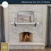 imageMCS 72Inch Mantel Master ampamp Co Walnut Woodgrain Finish Solid Wood Floating Fireplace Mantel Long Floating Shelf for Livingroom with Wood Cleat Hanging System Photo and Home Decor Display ShelfNatural Woodgrain