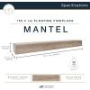 imageMCS 72Inch Mantel Master ampamp Co Walnut Woodgrain Finish Solid Wood Floating Fireplace Mantel Long Floating Shelf for Livingroom with Wood Cleat Hanging System Photo and Home Decor Display ShelfNatural Woodgrain