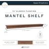 imageMCS 72Inch Mantel Master ampamp Co Walnut Woodgrain Finish Solid Wood Floating Fireplace Mantel Long Floating Shelf for Livingroom with Wood Cleat Hanging System Photo and Home Decor Display ShelfWhite