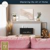 imageMCS 72Inch Mantel Master ampamp Co Walnut Woodgrain Finish Solid Wood Floating Fireplace Mantel Long Floating Shelf for Livingroom with Wood Cleat Hanging System Photo and Home Decor Display ShelfWalnut Woodgrain