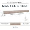 imageMCS 72Inch Mantel Master ampamp Co Walnut Woodgrain Finish Solid Wood Floating Fireplace Mantel Long Floating Shelf for Livingroom with Wood Cleat Hanging System Photo and Home Decor Display ShelfWalnut Woodgrain
