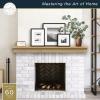 imageMCS 72Inch Mantel Master ampamp Co Walnut Woodgrain Finish Solid Wood Floating Fireplace Mantel Long Floating Shelf for Livingroom with Wood Cleat Hanging System Photo and Home Decor Display ShelfGray Woodgrain