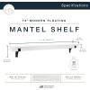 imageMCS 72Inch Mantel Master ampamp Co Walnut Woodgrain Finish Solid Wood Floating Fireplace Mantel Long Floating Shelf for Livingroom with Wood Cleat Hanging System Photo and Home Decor Display ShelfGray Woodgrain