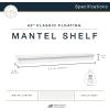 imageMCS 72Inch Mantel Master ampamp Co Walnut Woodgrain Finish Solid Wood Floating Fireplace Mantel Long Floating Shelf for Livingroom with Wood Cleat Hanging System Photo and Home Decor Display ShelfNatural Woodgrain