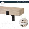 imageMCS 72Inch Mantel Master ampamp Co Walnut Woodgrain Finish Solid Wood Floating Fireplace Mantel Long Floating Shelf for Livingroom with Wood Cleat Hanging System Photo and Home Decor Display ShelfWalnut Woodgrain