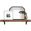 imageMCS 72Inch Mantel Master ampamp Co Walnut Woodgrain Finish Solid Wood Floating Fireplace Mantel Long Floating Shelf for Livingroom with Wood Cleat Hanging System Photo and Home Decor Display ShelfWhite Woodgrain