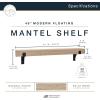 imageMCS 72Inch Mantel Master ampamp Co Walnut Woodgrain Finish Solid Wood Floating Fireplace Mantel Long Floating Shelf for Livingroom with Wood Cleat Hanging System Photo and Home Decor Display ShelfWhite Woodgrain