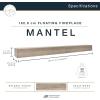 imageMCS 72Inch Mantel Master ampamp Co Walnut Woodgrain Finish Solid Wood Floating Fireplace Mantel Long Floating Shelf for Livingroom with Wood Cleat Hanging System Photo and Home Decor Display ShelfNatural Woodgrain
