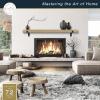 imageMCS 72Inch Mantel Master ampamp Co Walnut Woodgrain Finish Solid Wood Floating Fireplace Mantel Long Floating Shelf for Livingroom with Wood Cleat Hanging System Photo and Home Decor Display ShelfWalnut Woodgrain