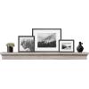 imageMCS 72Inch Mantel Master ampamp Co Walnut Woodgrain Finish Solid Wood Floating Fireplace Mantel Long Floating Shelf for Livingroom with Wood Cleat Hanging System Photo and Home Decor Display ShelfWalnut Woodgrain