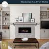 imageMCS 72Inch Mantel Master ampamp Co Walnut Woodgrain Finish Solid Wood Floating Fireplace Mantel Long Floating Shelf for Livingroom with Wood Cleat Hanging System Photo and Home Decor Display ShelfNatural Woodgrain