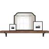 imageMCS 72Inch Mantel Master ampamp Co Walnut Woodgrain Finish Solid Wood Floating Fireplace Mantel Long Floating Shelf for Livingroom with Wood Cleat Hanging System Photo and Home Decor Display ShelfNatural Woodgrain
