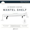 imageMCS 72Inch Mantel Master ampamp Co Walnut Woodgrain Finish Solid Wood Floating Fireplace Mantel Long Floating Shelf for Livingroom with Wood Cleat Hanging System Photo and Home Decor Display ShelfNatural Woodgrain