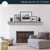 imageMCS 72Inch Mantel Master ampamp Co Walnut Woodgrain Finish Solid Wood Floating Fireplace Mantel Long Floating Shelf for Livingroom with Wood Cleat Hanging System Photo and Home Decor Display ShelfWalnut Woodgrain