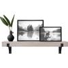 imageMCS 72Inch Mantel Master ampamp Co Walnut Woodgrain Finish Solid Wood Floating Fireplace Mantel Long Floating Shelf for Livingroom with Wood Cleat Hanging System Photo and Home Decor Display ShelfGray Woodgrain