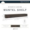 imageMCS 72Inch Mantel Master ampamp Co Walnut Woodgrain Finish Solid Wood Floating Fireplace Mantel Long Floating Shelf for Livingroom with Wood Cleat Hanging System Photo and Home Decor Display ShelfGray Woodgrain