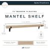imageMCS 72Inch Mantel Master ampamp Co Walnut Woodgrain Finish Solid Wood Floating Fireplace Mantel Long Floating Shelf for Livingroom with Wood Cleat Hanging System Photo and Home Decor Display ShelfWalnut Woodgrain