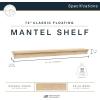 imageMCS 72Inch Mantel Master ampamp Co Walnut Woodgrain Finish Solid Wood Floating Fireplace Mantel Long Floating Shelf for Livingroom with Wood Cleat Hanging System Photo and Home Decor Display ShelfGray Woodgrain