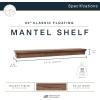 imageMCS 72Inch Mantel Master ampamp Co Walnut Woodgrain Finish Solid Wood Floating Fireplace Mantel Long Floating Shelf for Livingroom with Wood Cleat Hanging System Photo and Home Decor Display ShelfWhite Woodgrain